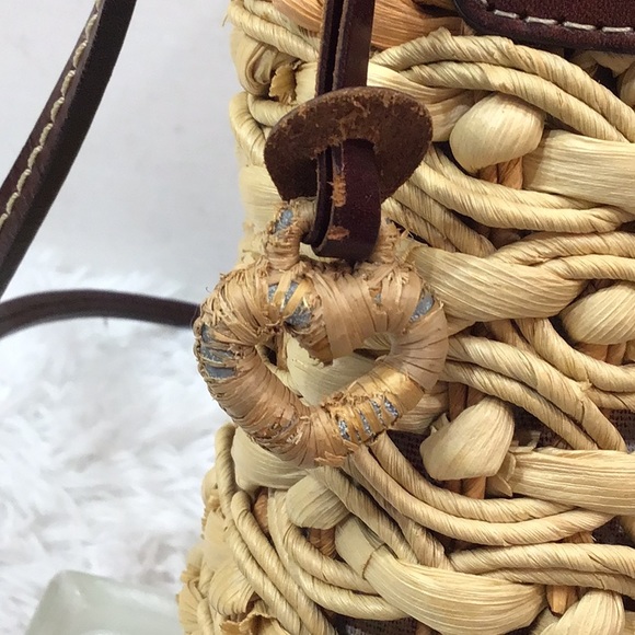 Vtg Brighton Sadie straw shoulder bag - Picture 8 of 14